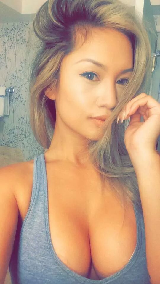 asian dating cleavage selfie